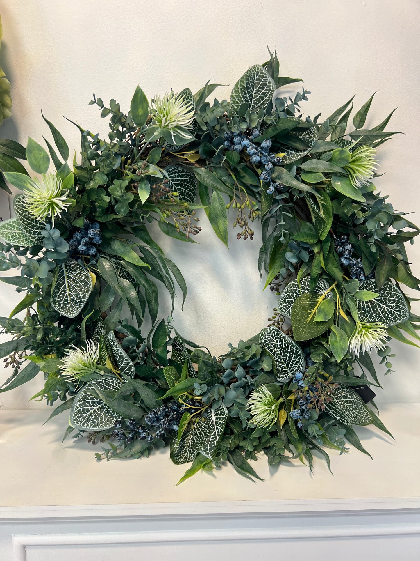 Everyday Willow, Eucalyptus, Blueberry Wreath