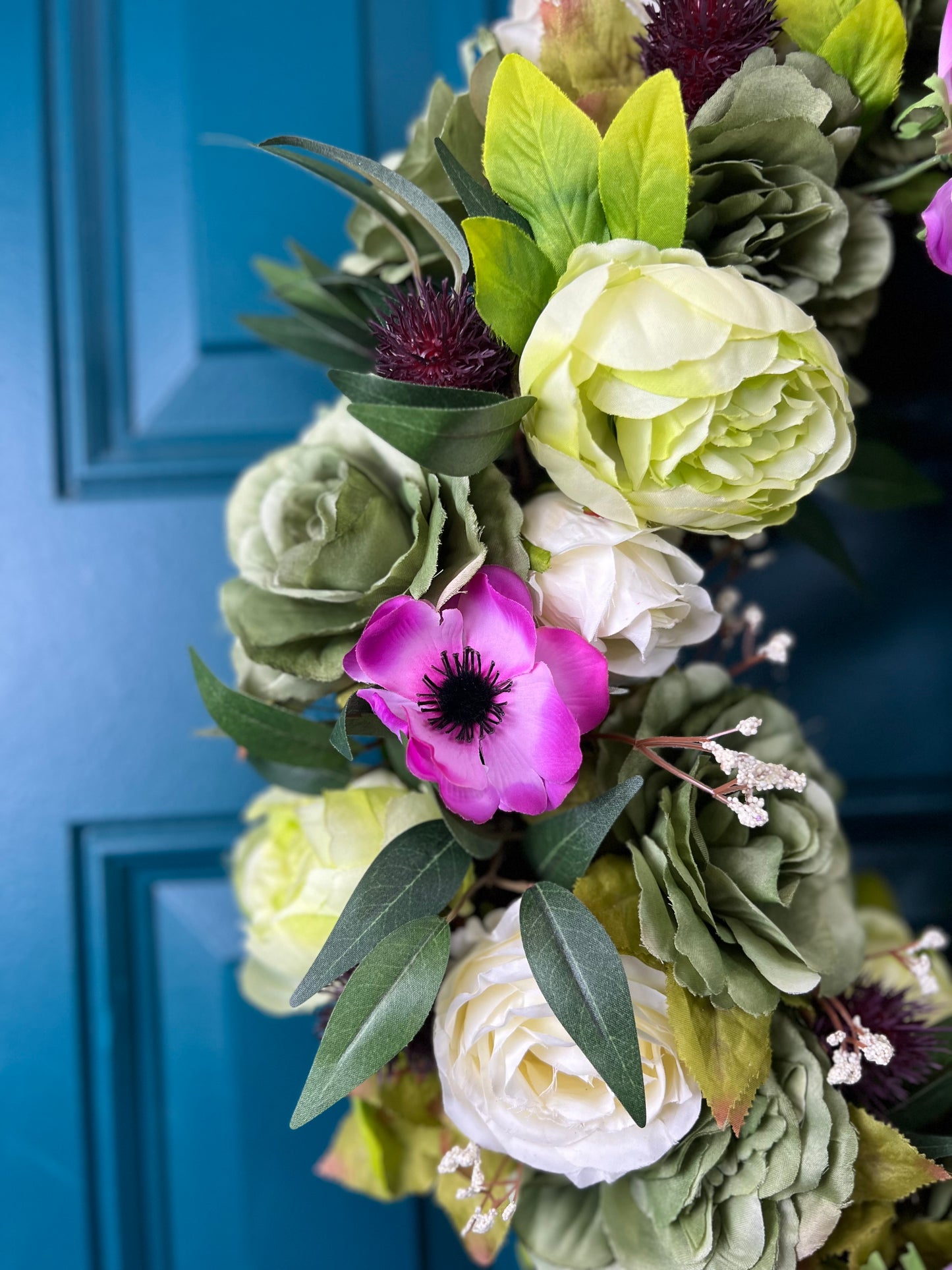 Rose, Peony, Poppy Wreath