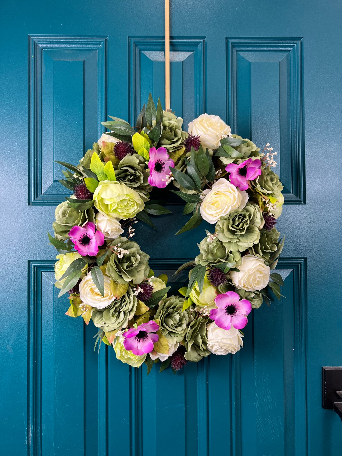 Rose, Peony, Poppy Wreath