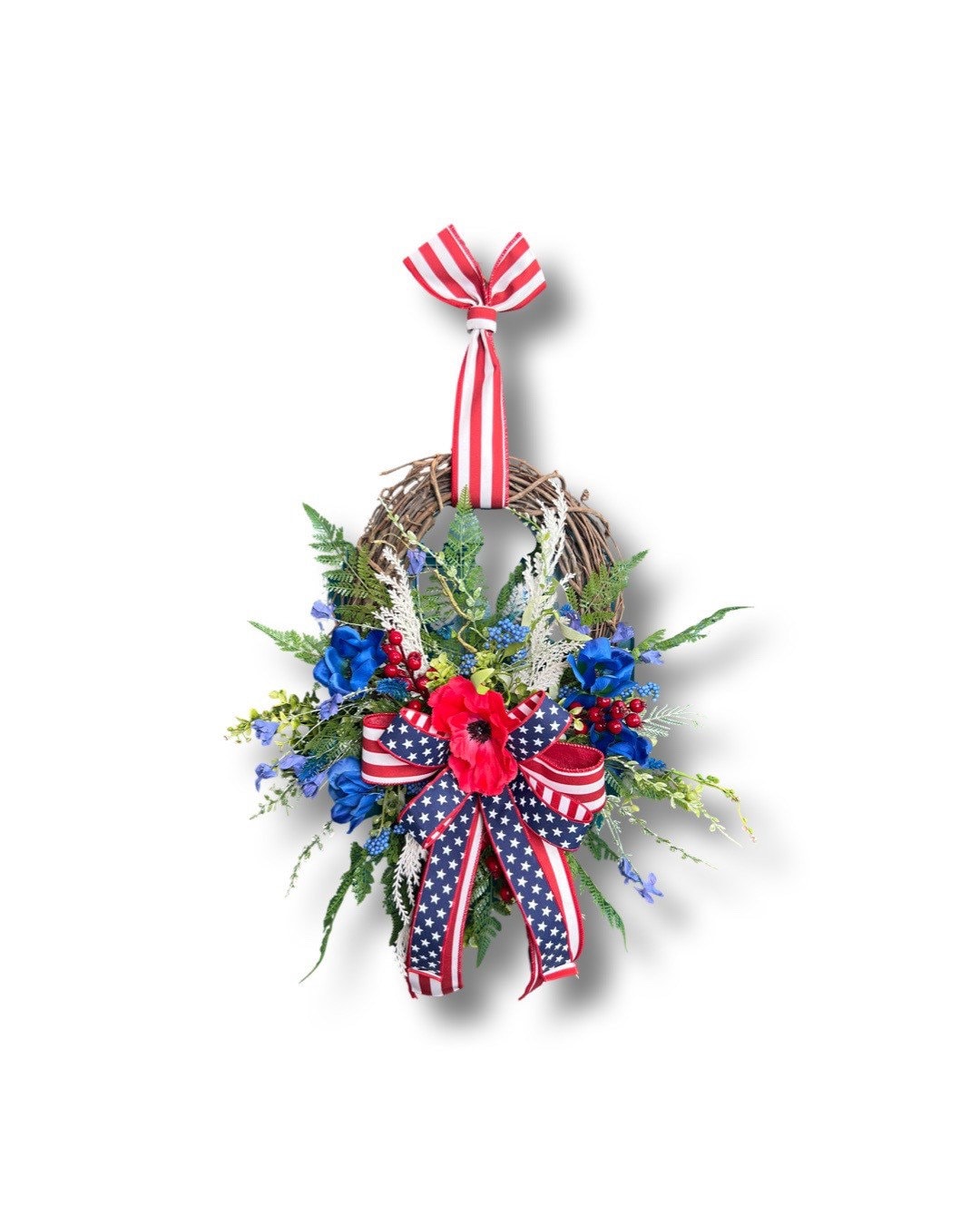 Patriotic Wreath for Front Door