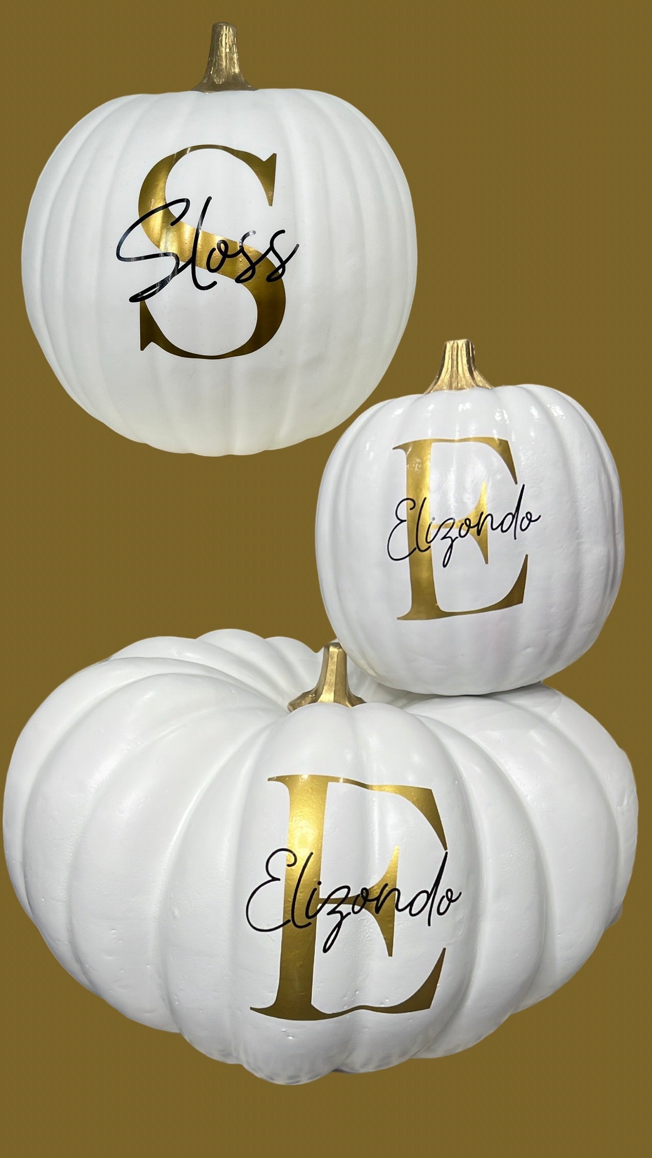 Monogram White Pumpkin