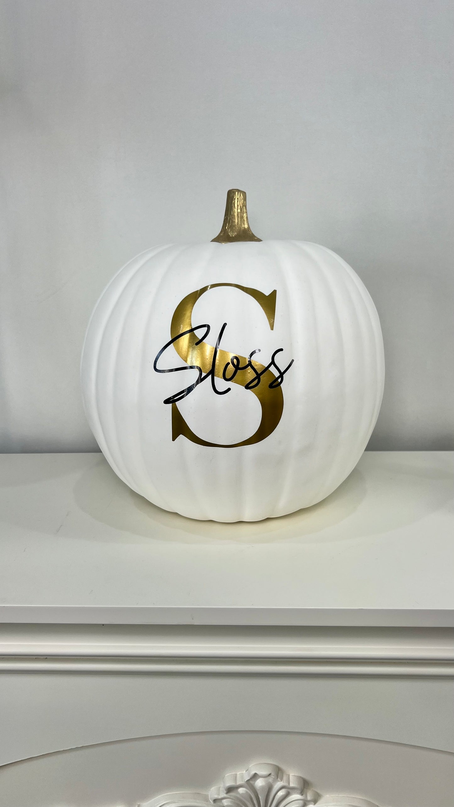 Monogram White Pumpkin