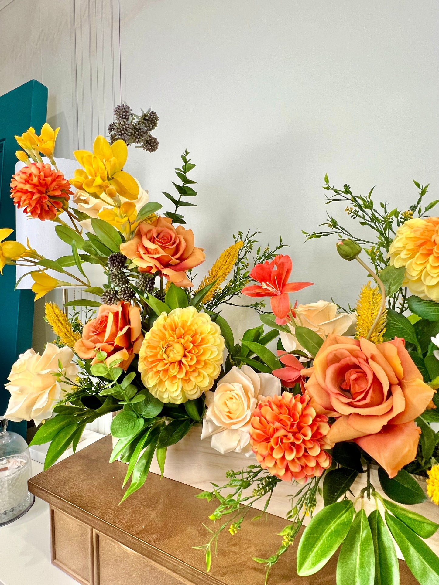 Mixed Orange and Yellow Flower Box