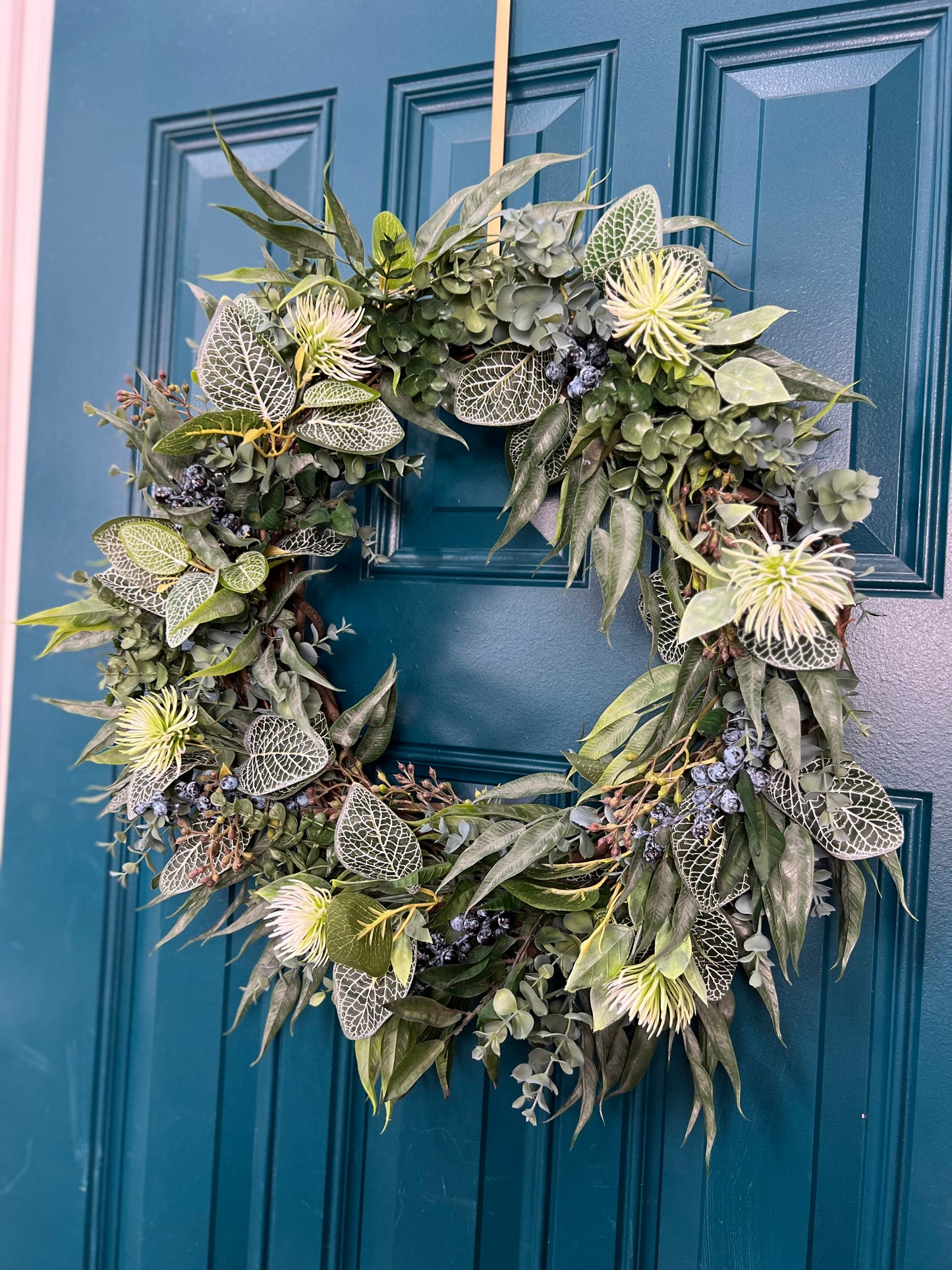Everyday Willow, Eucalyptus, Blueberry Wreath