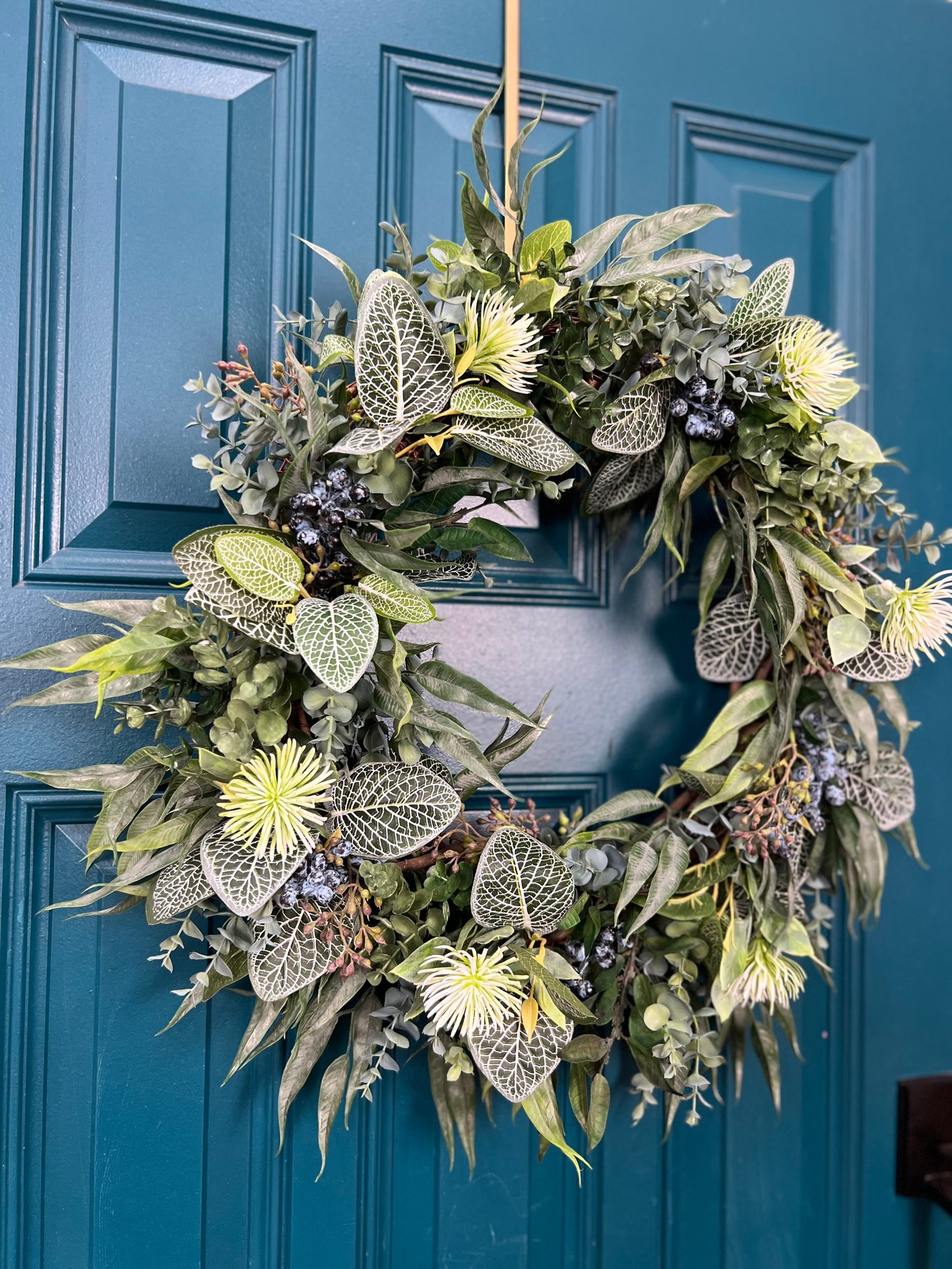 Everyday Willow, Eucalyptus, Blueberry Wreath