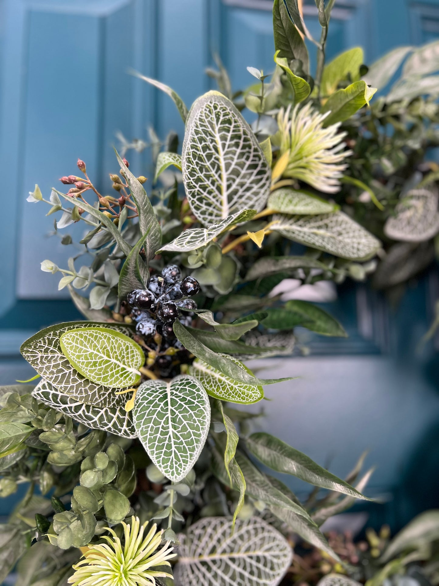 Everyday Willow, Eucalyptus, Blueberry Wreath