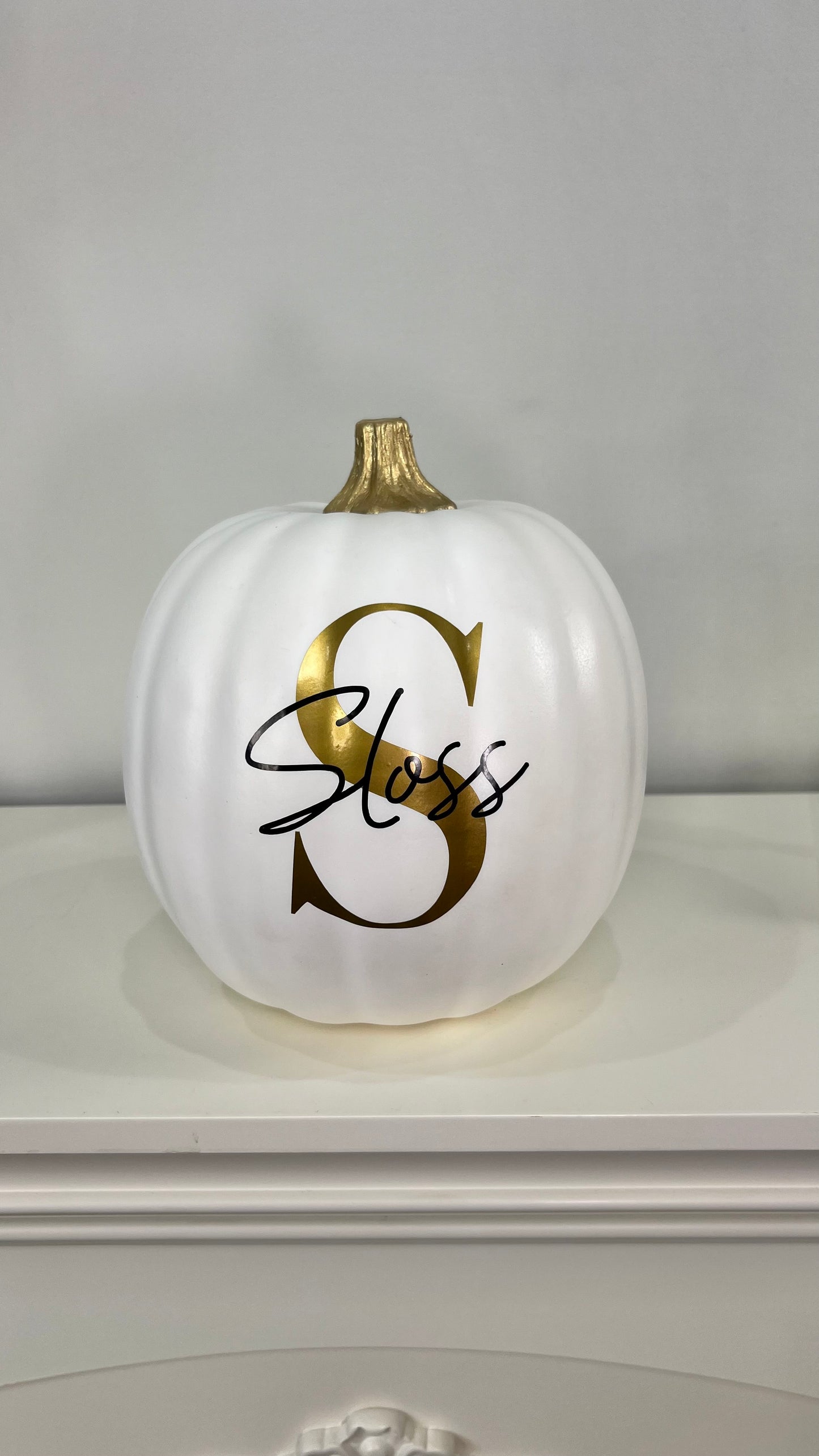 Monogram White Pumpkin