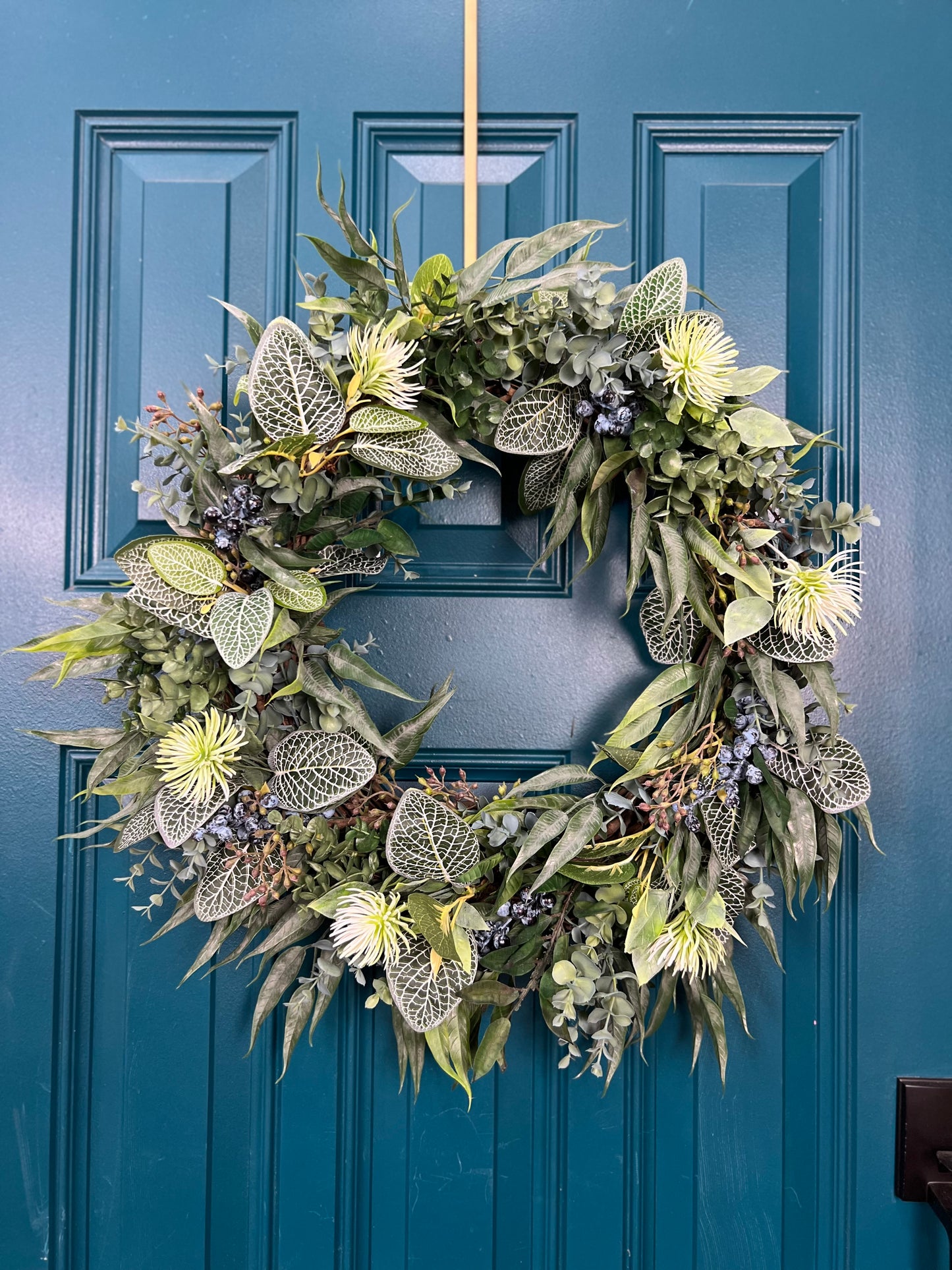 Everyday Willow, Eucalyptus, Blueberry Wreath