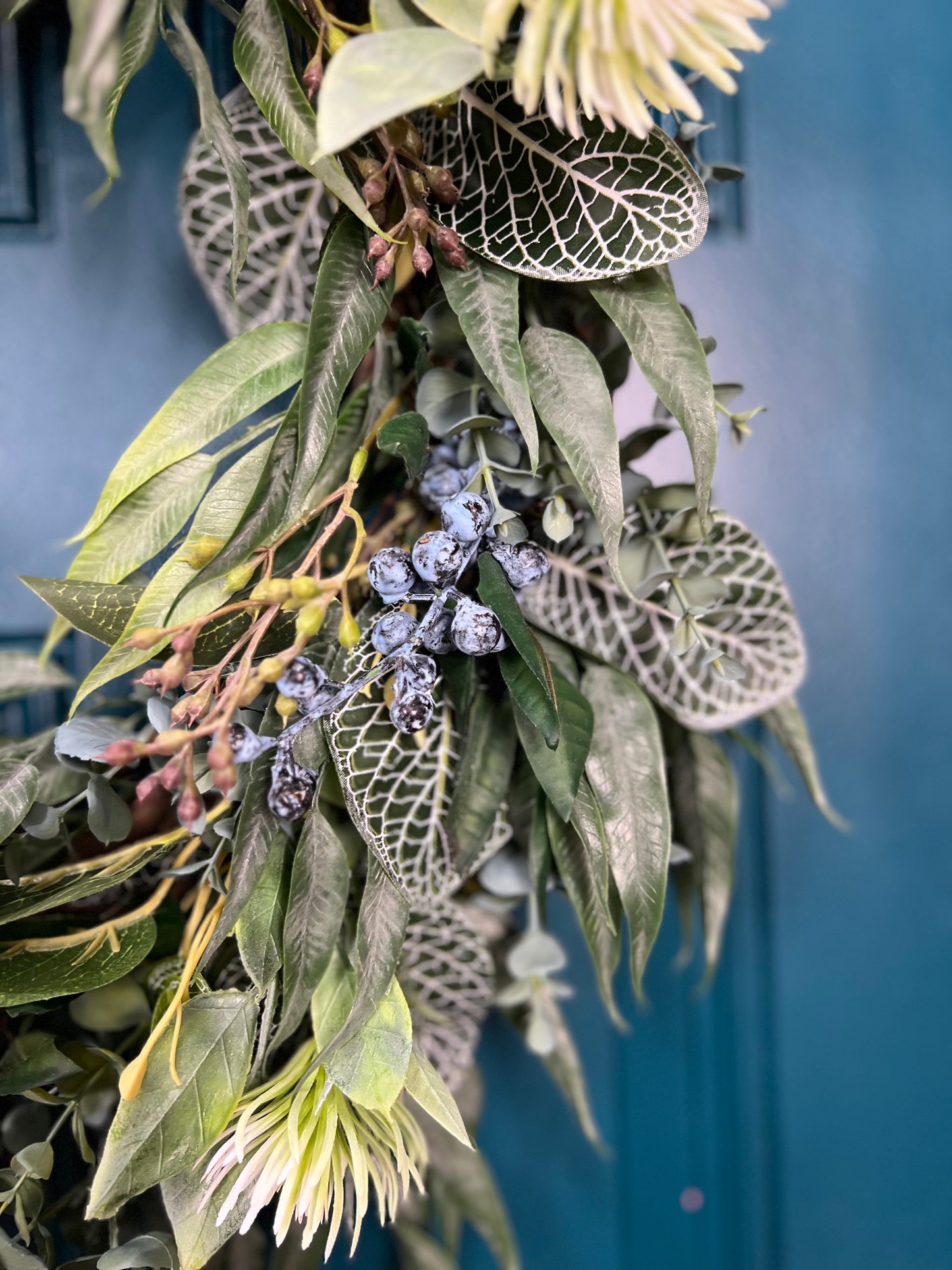 Everyday Willow, Eucalyptus, Blueberry Wreath