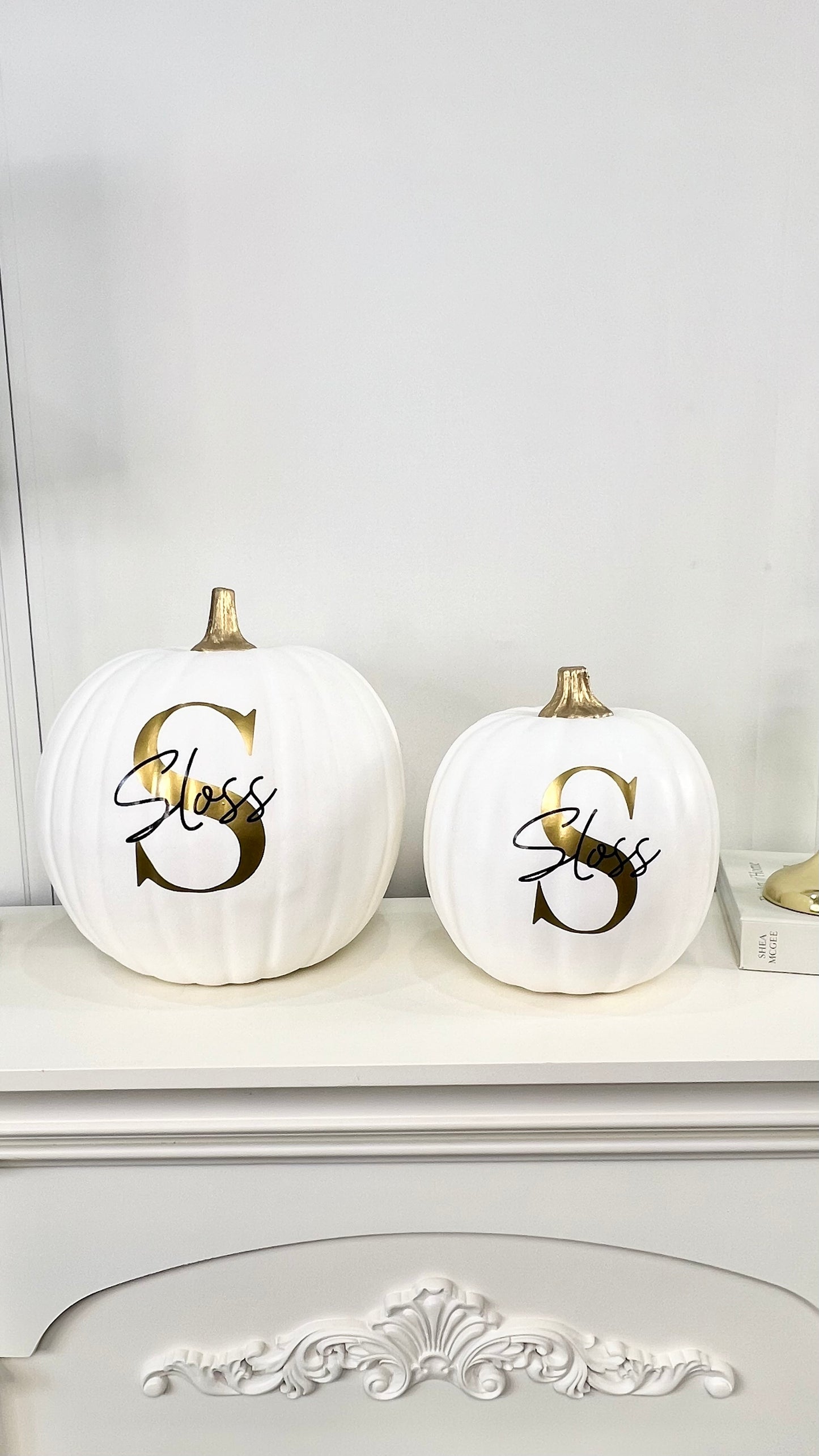 Monogram White Pumpkin