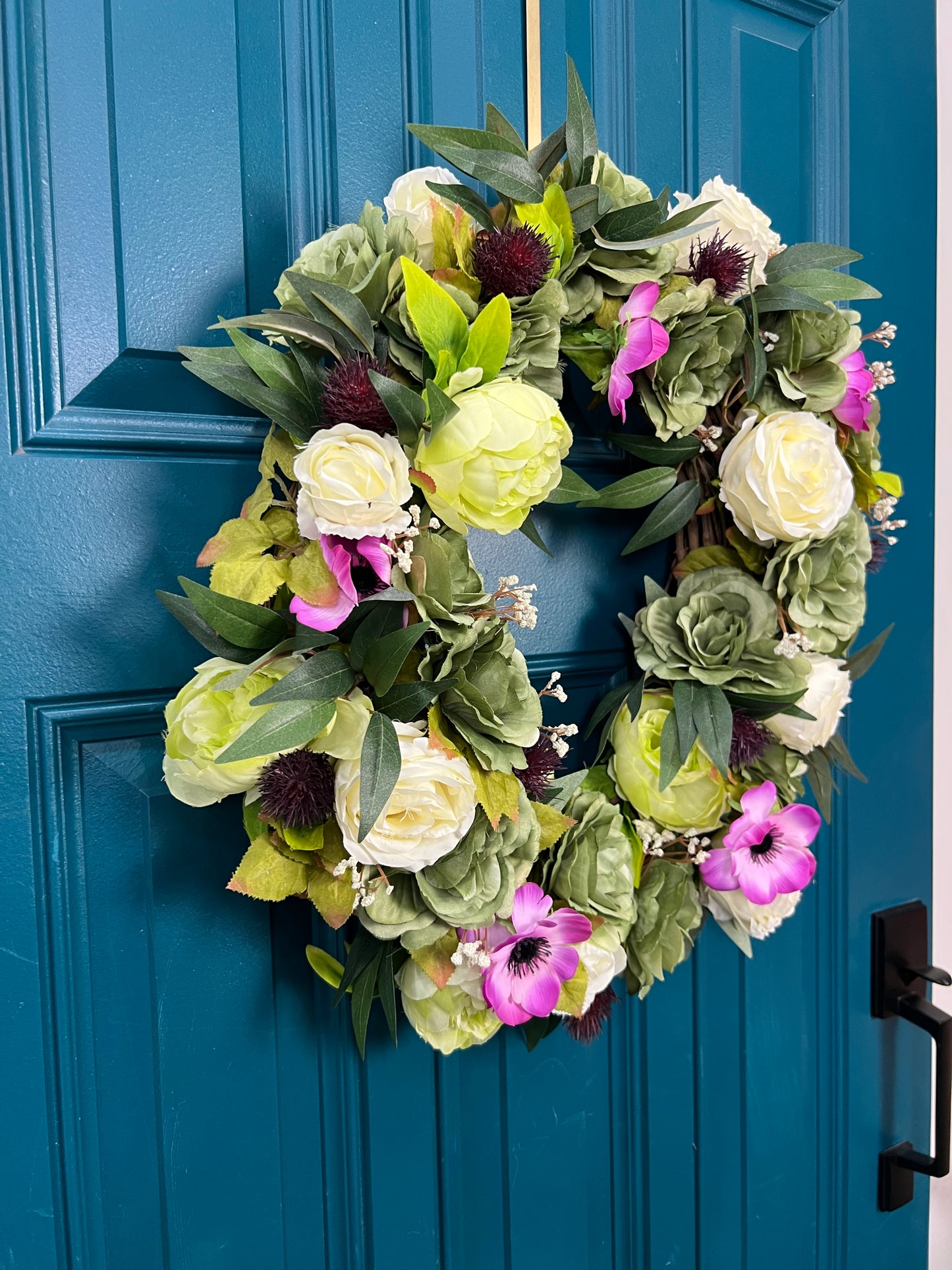 Rose, Peony, Poppy Wreath