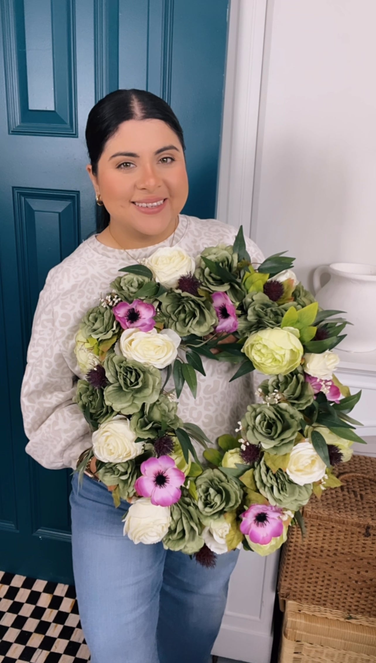 Rose, Peony, Poppy Wreath