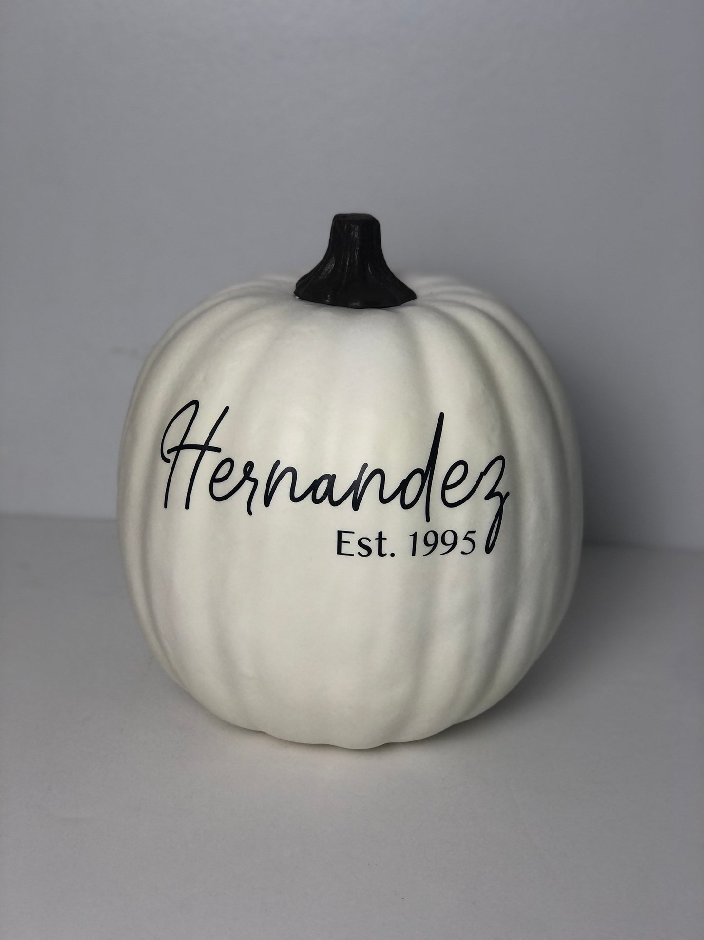 Personalized White Pumpkin