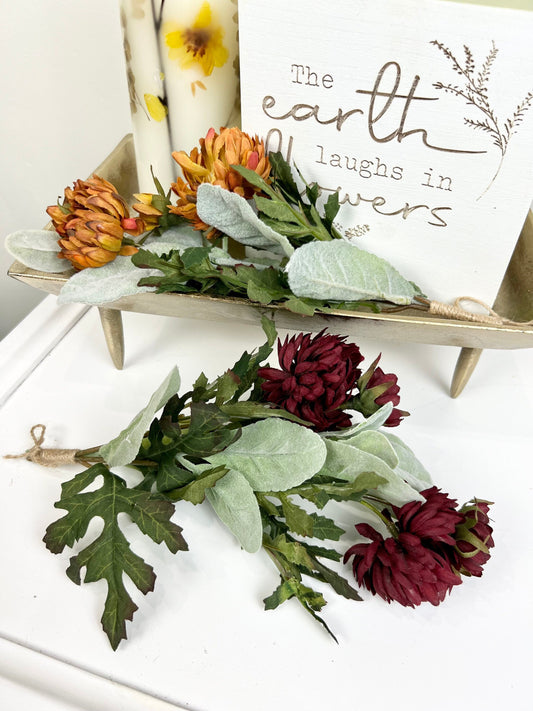 Fall Tiered Tray Greenery and Floral Bundle