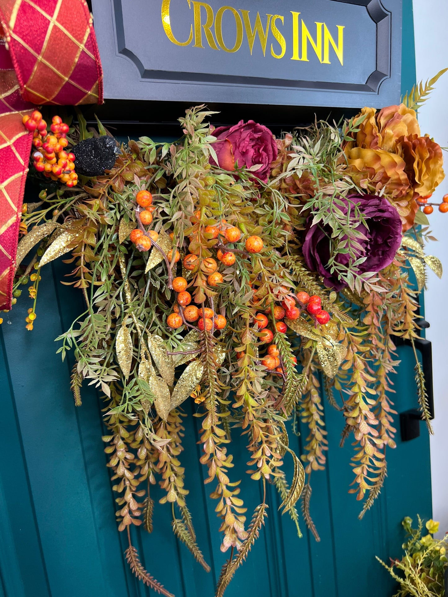 Crow Halloween Wreath for Front Door