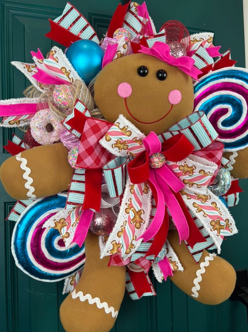 Christmas Gingerbread Wreath for Front Door