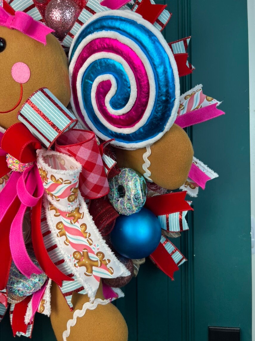 Christmas Gingerbread Wreath for Front Door