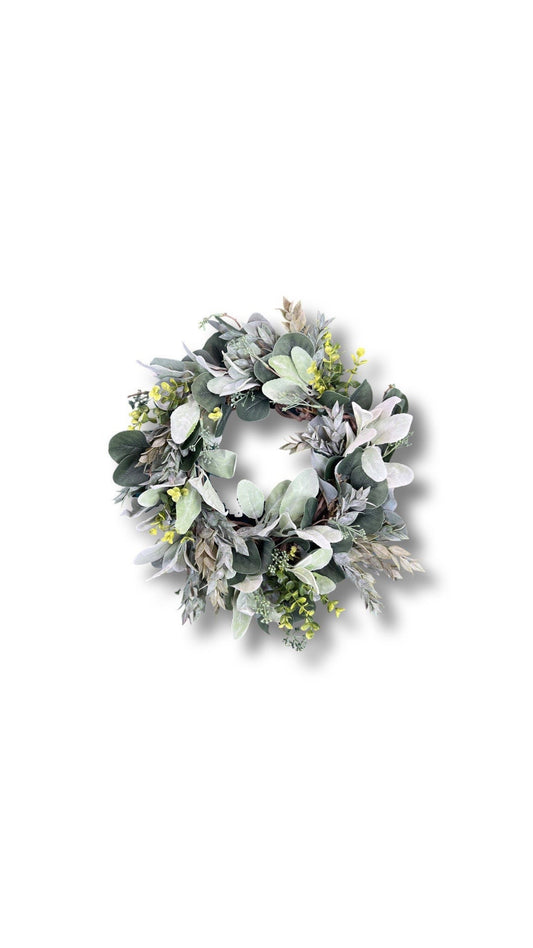 Lambs Ear & Eucalyptus Greenery Wreath