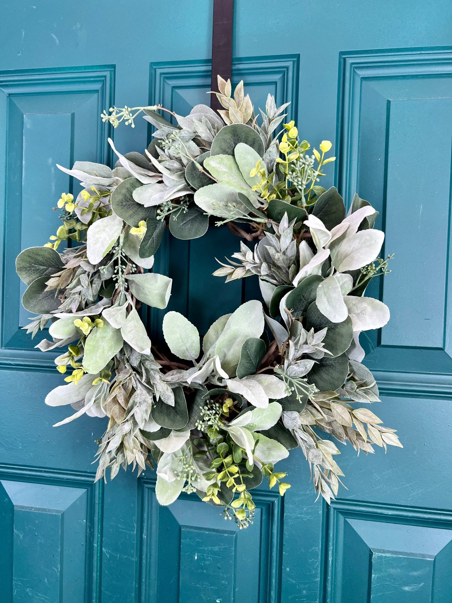 Lambs Ear & Eucalyptus Greenery Wreath