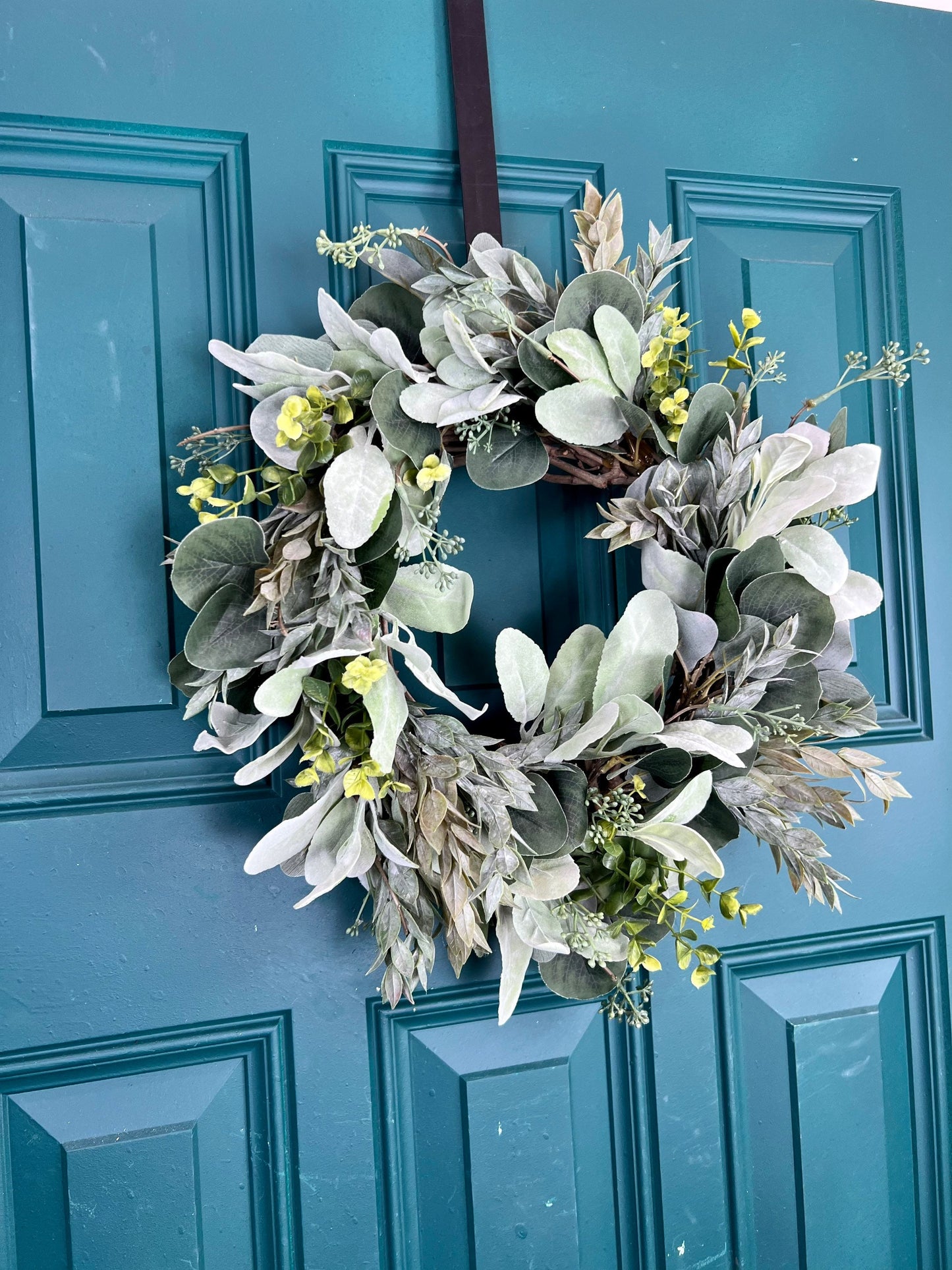 Lambs Ear & Eucalyptus Greenery Wreath