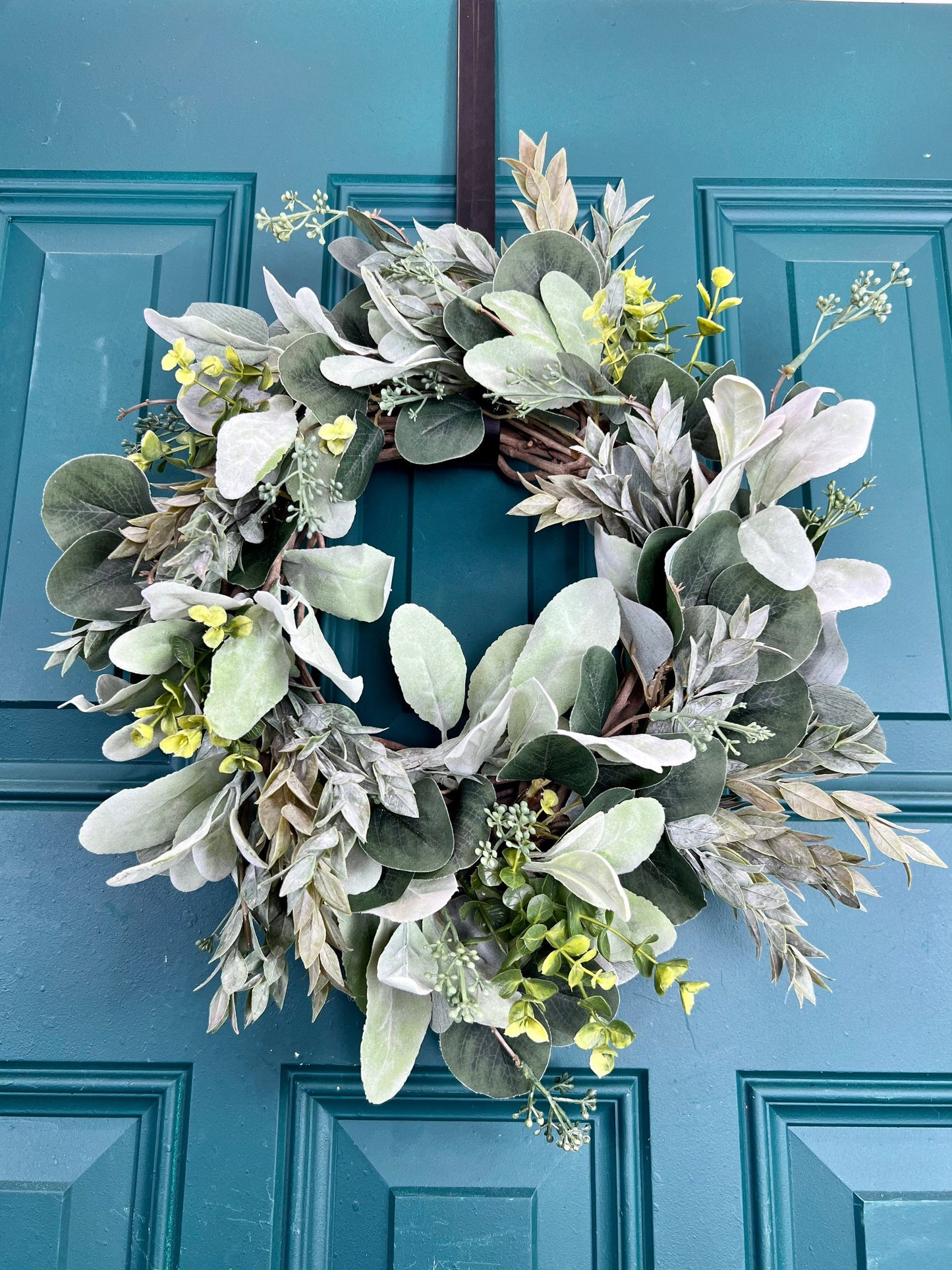 Lambs Ear & Eucalyptus Greenery Wreath