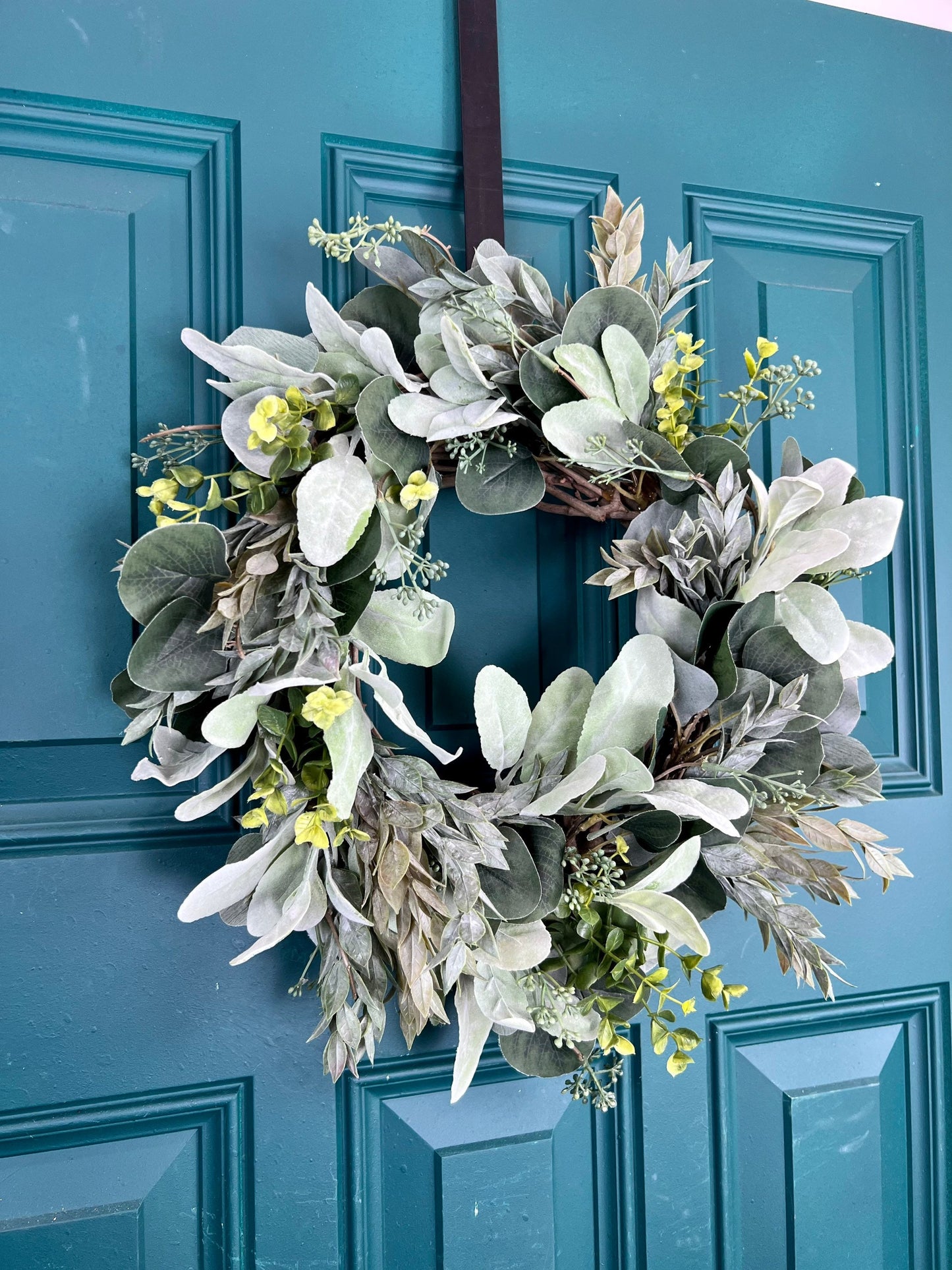 Lambs Ear & Eucalyptus Greenery Wreath