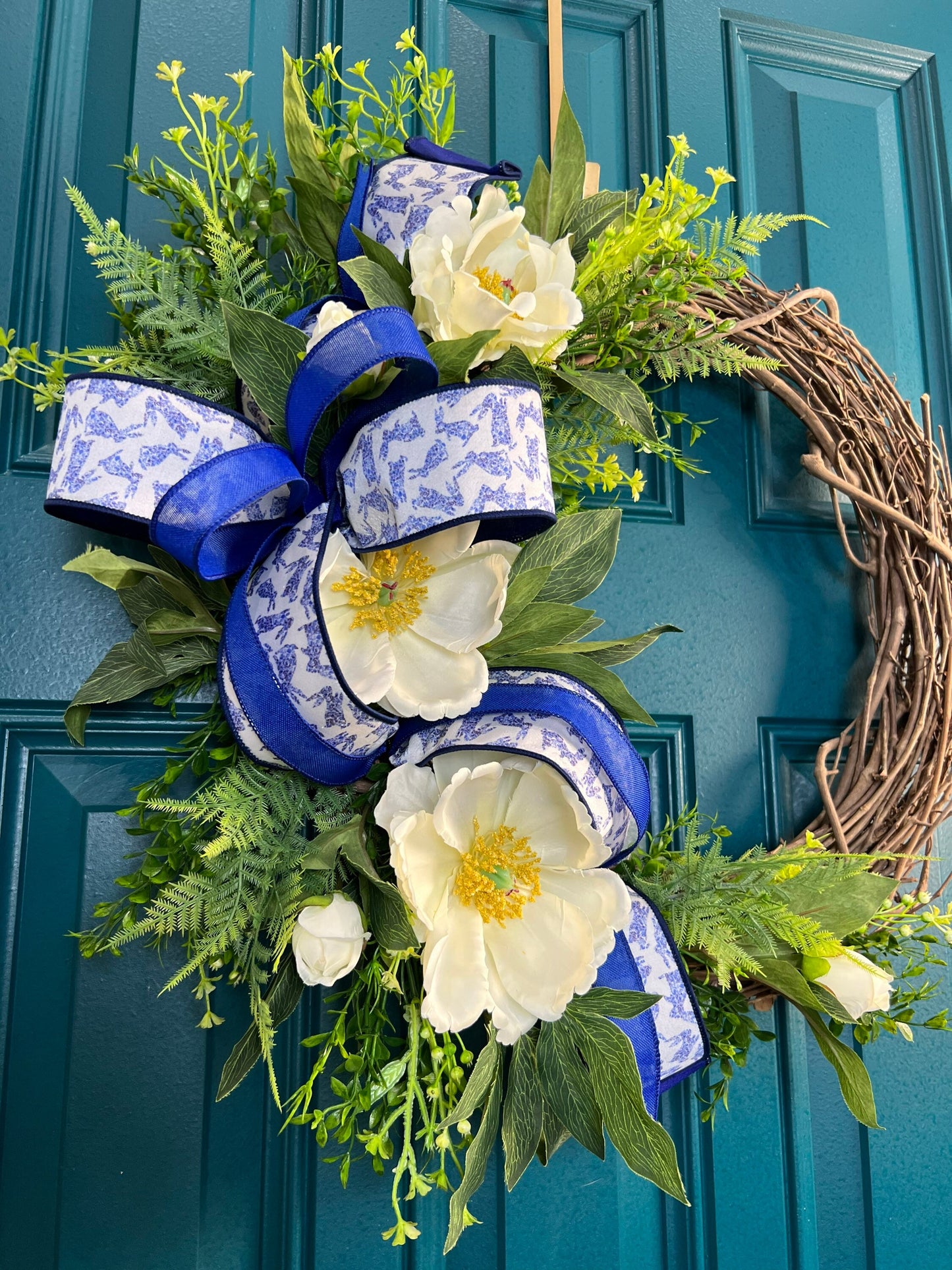 Easter Magnolia Wreath for Front Door