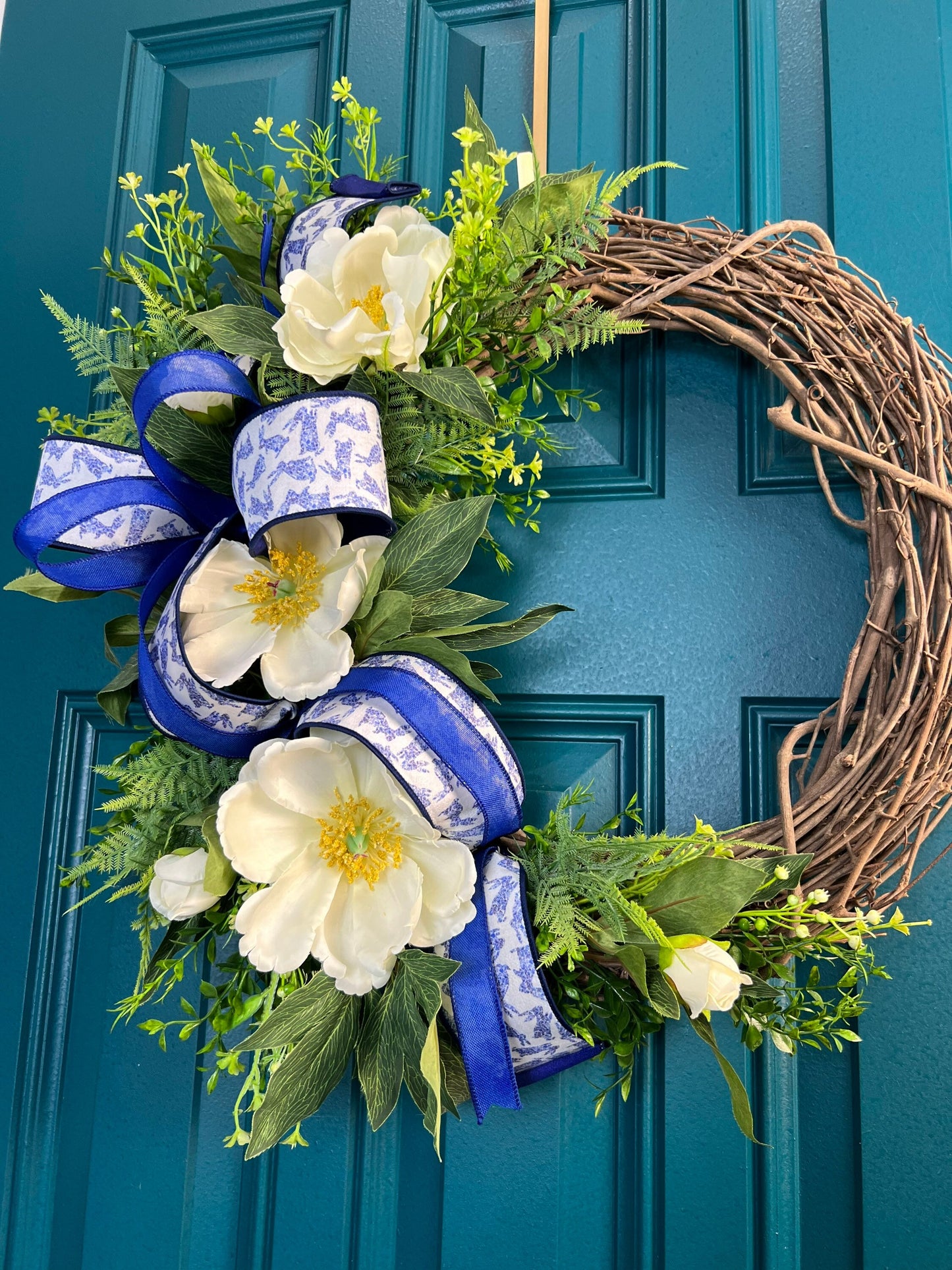 Easter Magnolia Wreath for Front Door