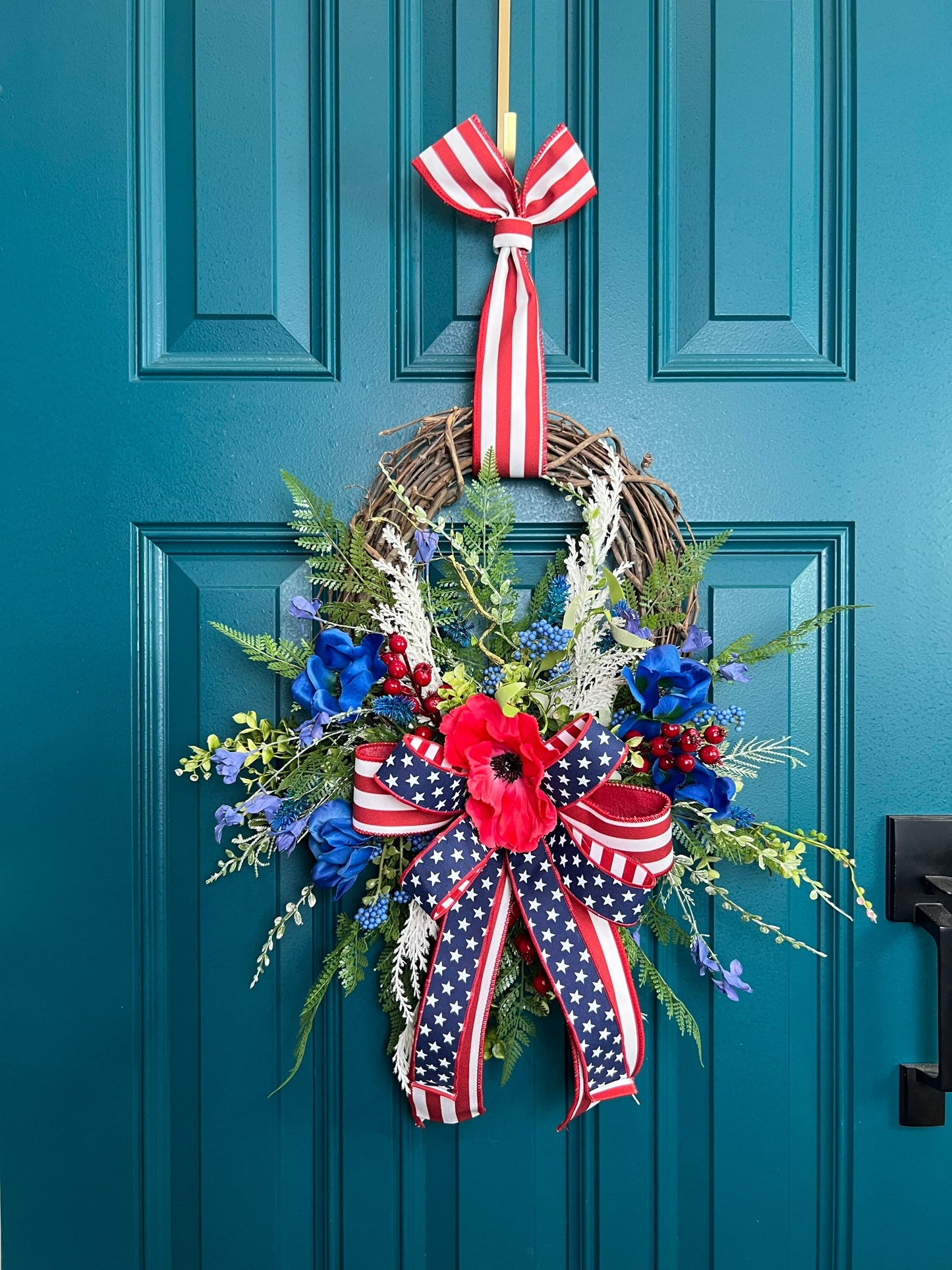 Patriotic Wreath for Front Door