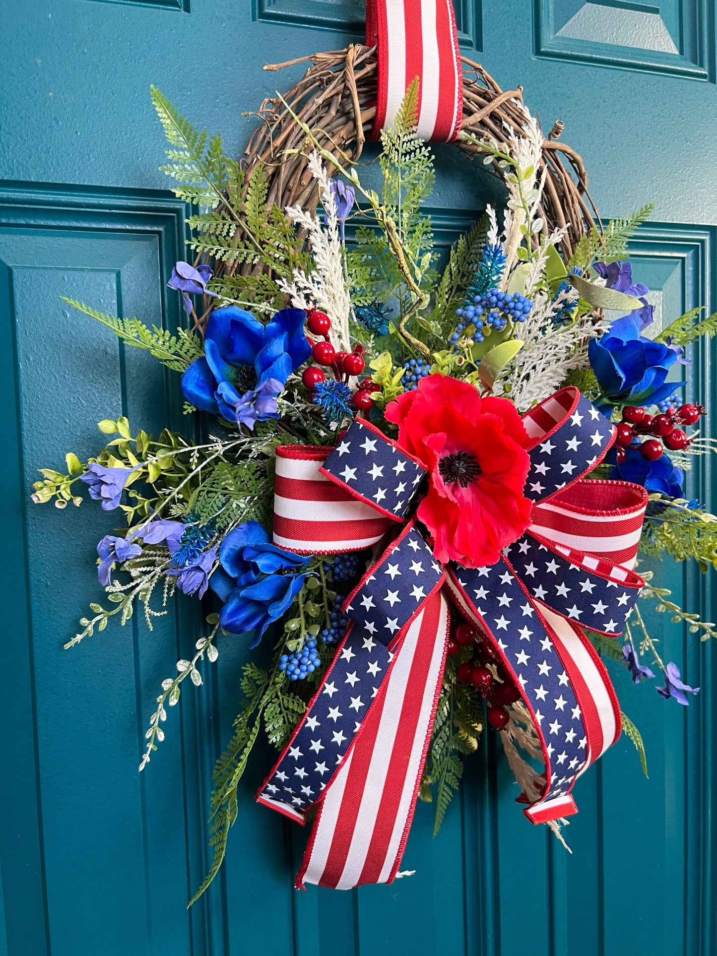 Patriotic Wreath for Front Door