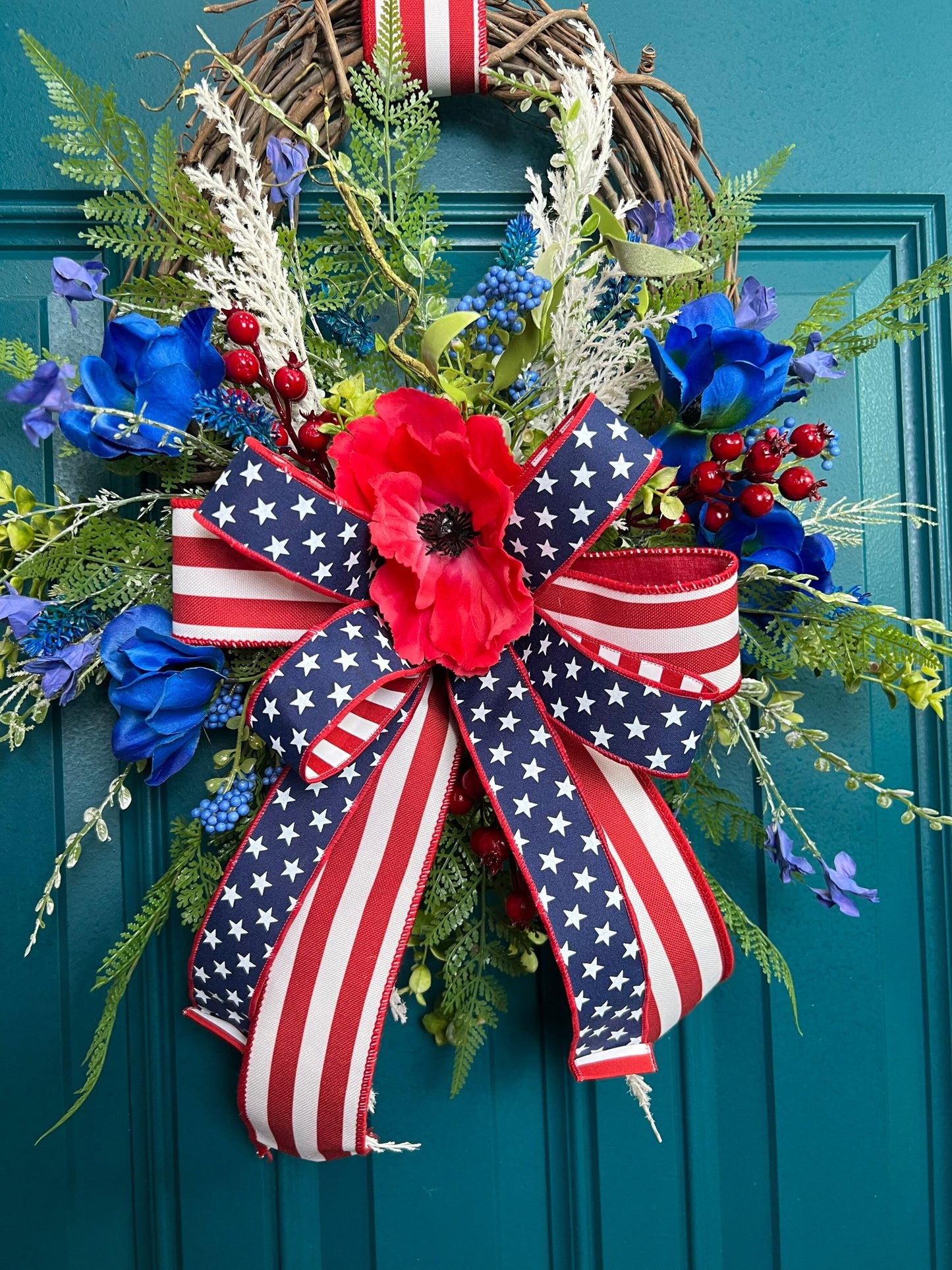 Patriotic Wreath for Front Door