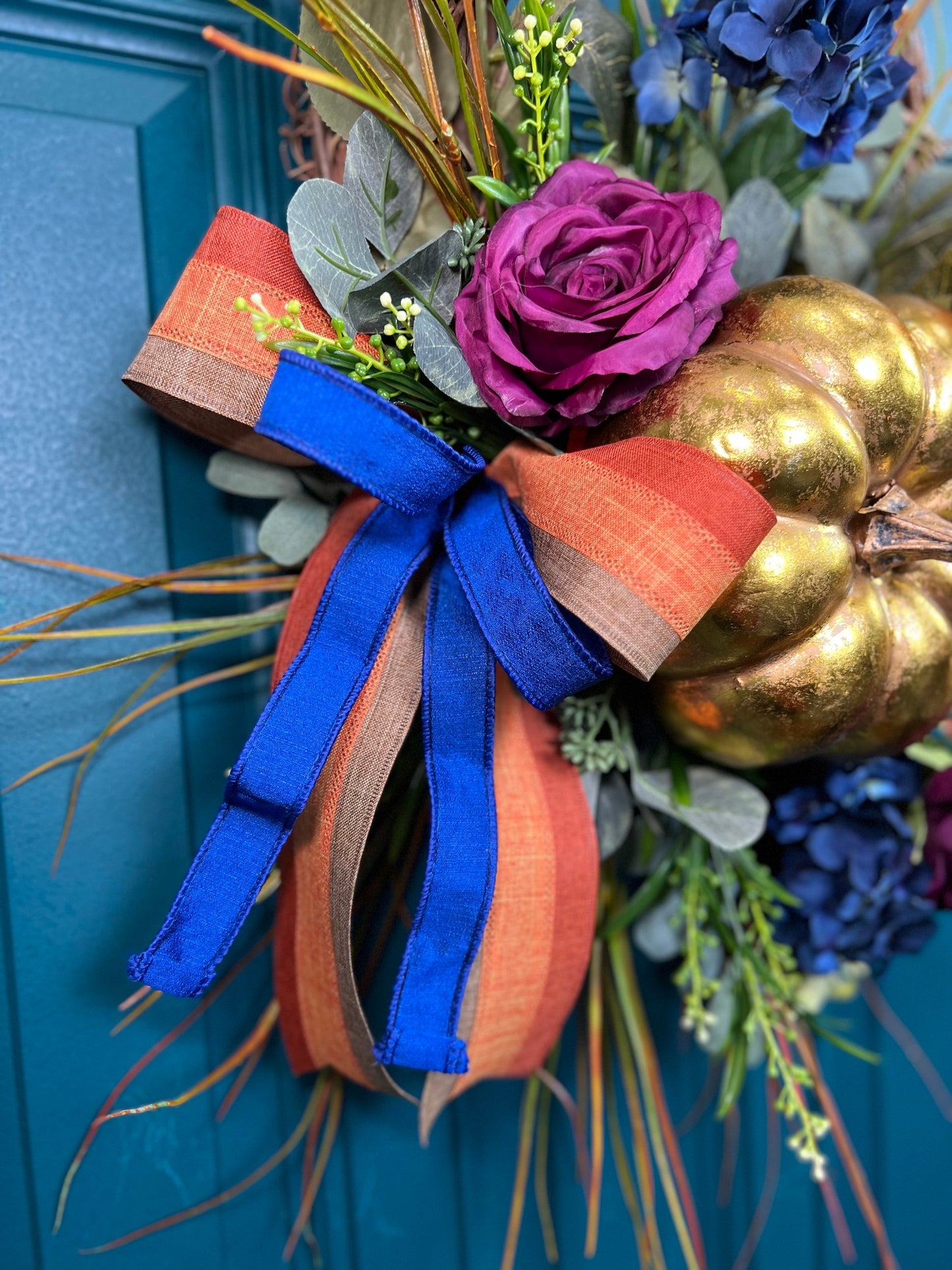 Gold Foil Pumpkin Wreath