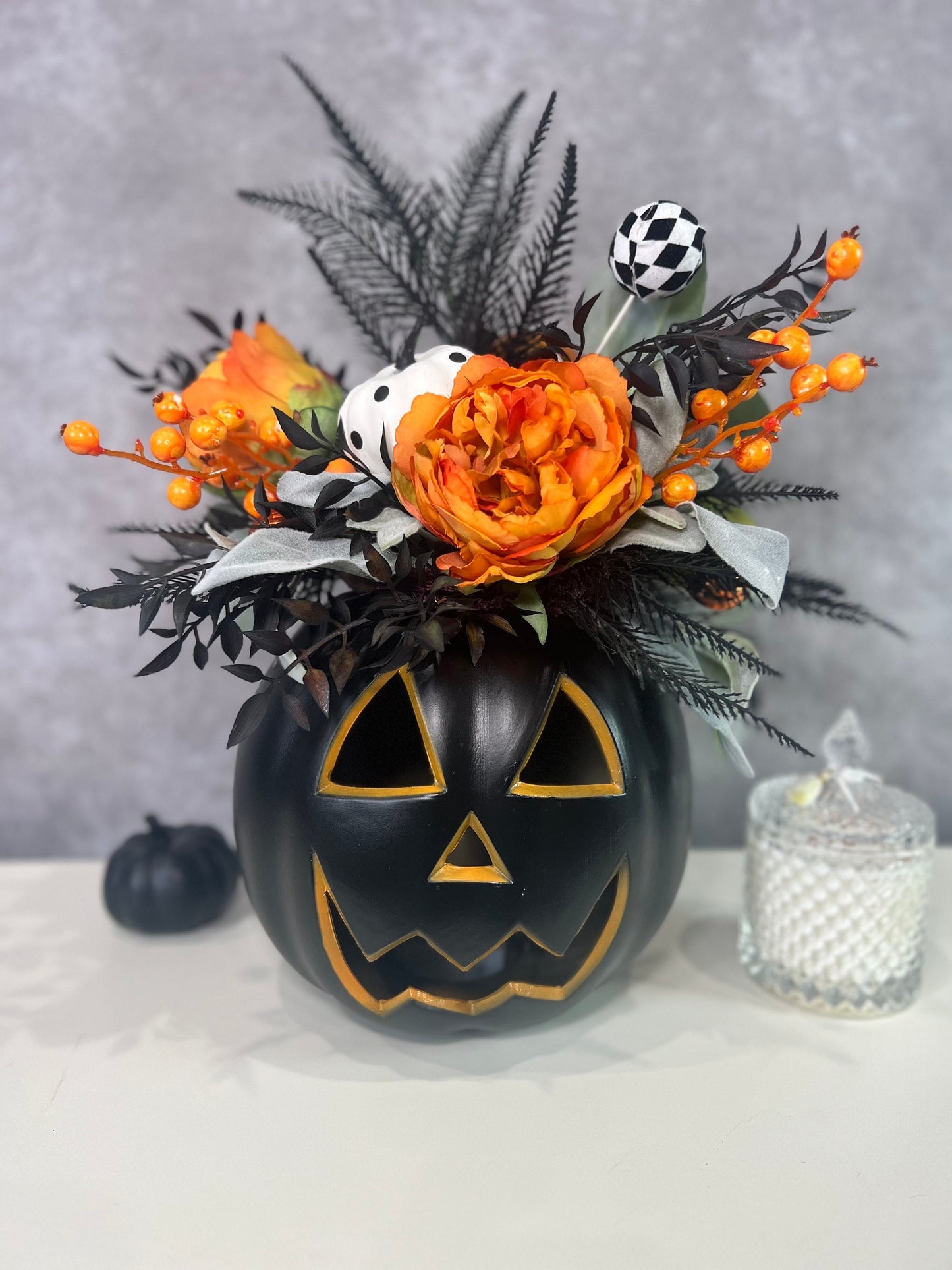 Lighted Halloween Pumpkin Table Decor