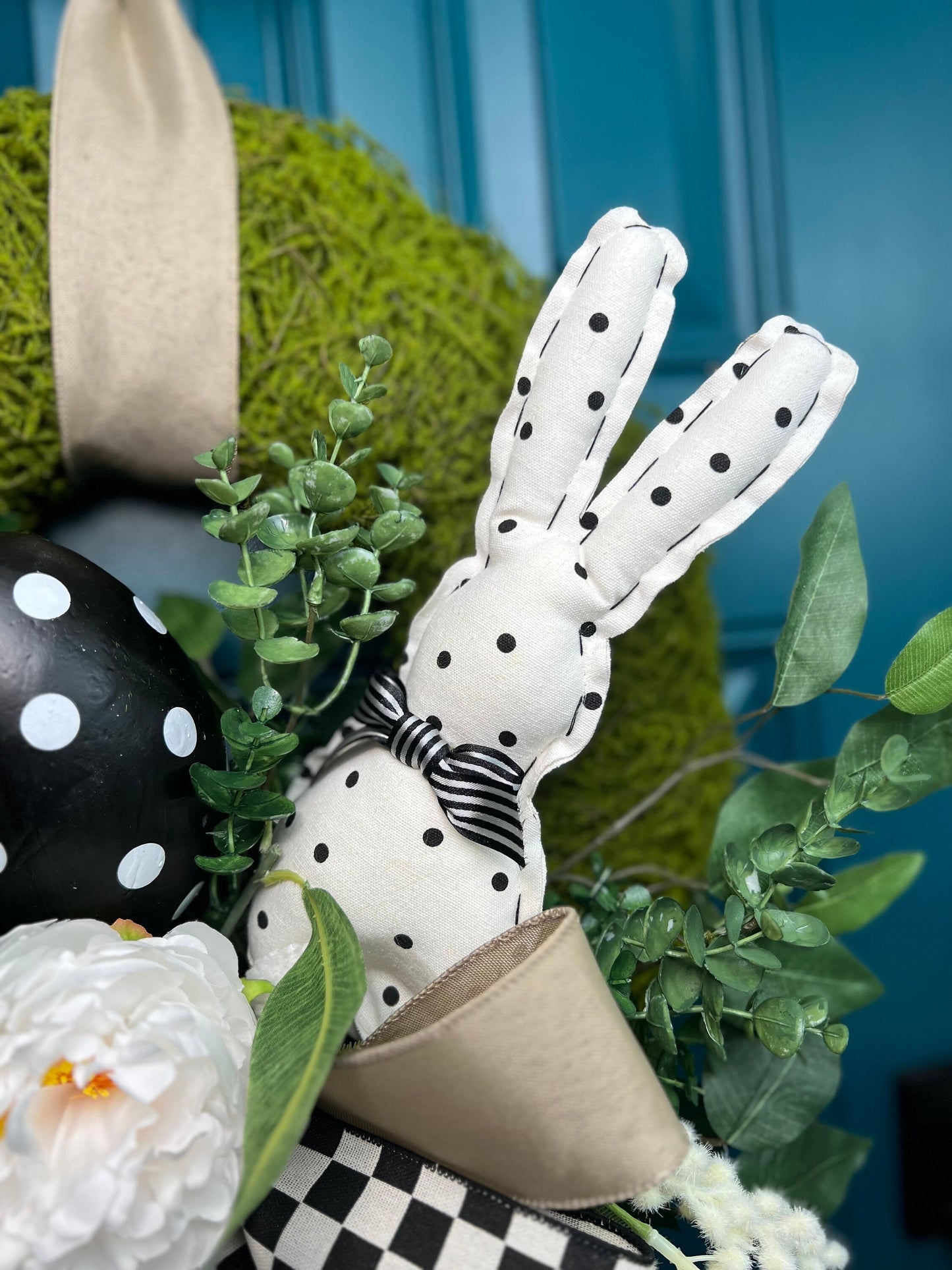 Black and White Easter Wreath