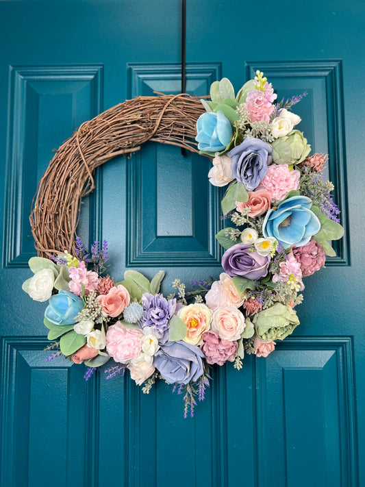 Pastel Cottage Wreath