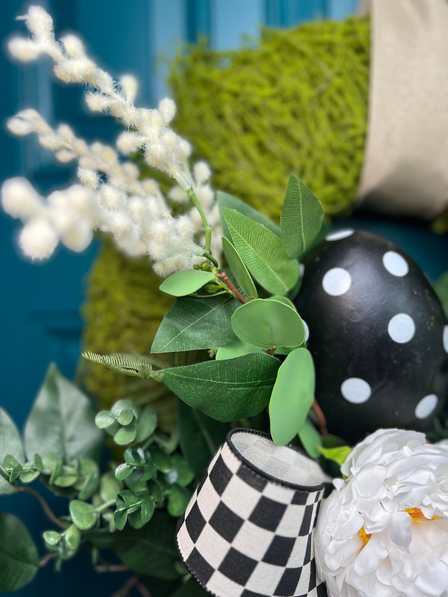 Black and White Easter Wreath